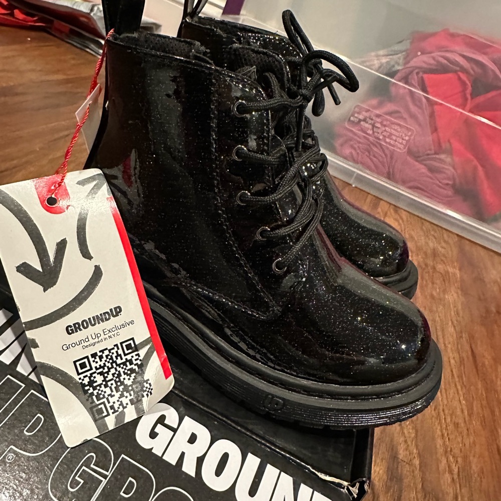 Kids Black Boots